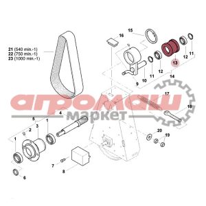 AC820962, ролик, натяжной, натяжитель, привод, скп, скп-12, оптима, квернеланд, kverneland, купить, минск, запчасти