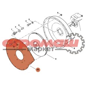 AC820131, кожух, крышка, вентилятора, квернеланд, оптима, скп, optima, kverneland, купить, запчасти, беларусь, корпус