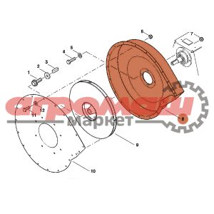 AC820399, кожух, крышка, вентилятора, квернеланд, оптима, скп, optima, kverneland, купить, запчасти, беларусь